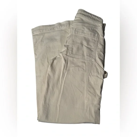 American Eagle AE Dreamy Drape Super High Rise Baggy Wide Leg Pant Stretch Cream - Picture 7 of 10